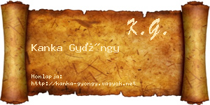 Kanka Gyöngy névjegykártya